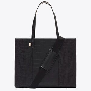 NWOT- BÉIS The Large Work Tote in Black Croc
